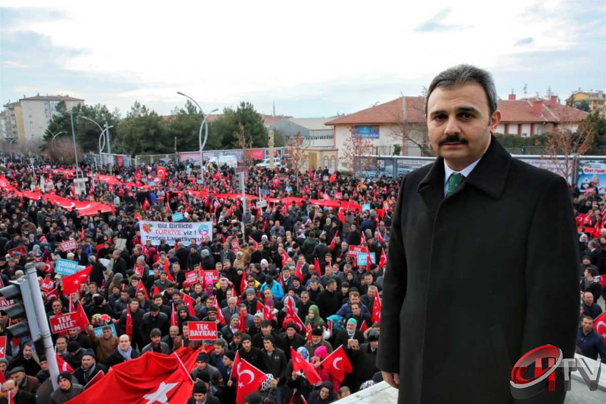 Çorum'da "Terörü Telin ve Milli Birlik Yürüyüşü
