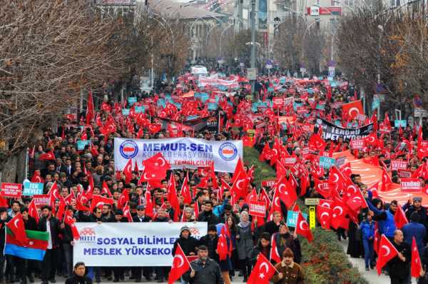 Çorum'da "Terörü Telin ve Milli Birlik Yürüyüşü