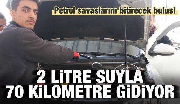 2 litre suyla 70 kilometre gidiyor