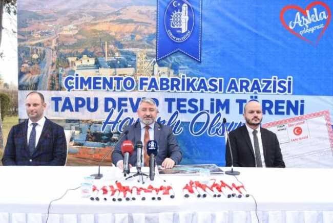 Çimento'nun Tapusu Belediyede 