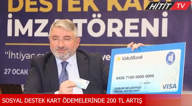 Çorum Belediyesi Sosyal Destek Kart Ödeme Miktarı Arttı!
