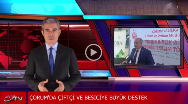 Çorum'da çiftçiye ve besiciye büyük destek