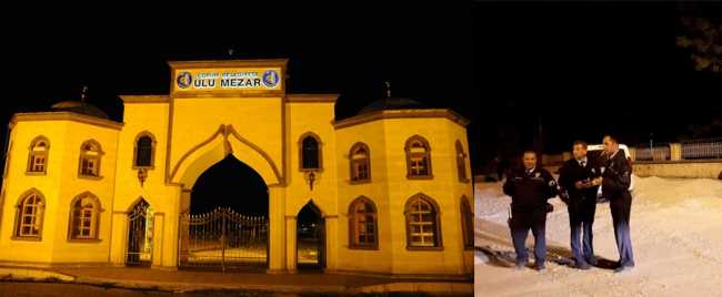 Çorum'da mezarlıktan ağlayan kız 
