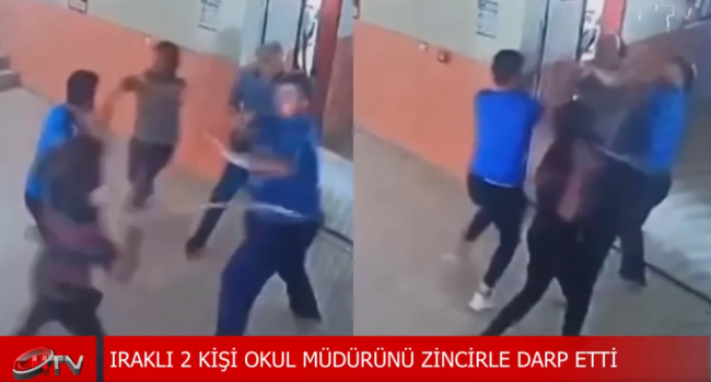 Çorum'da Okul müdürü zincirle darp edildi!
