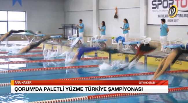ÇORUM’DA PALETLİ YÜZME TÜRKİYE ŞAMPİYONASI BAŞLADI