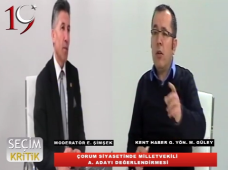 Çorum'da siyasi partilerin Milletvekili A.Adaylarının  değerlendirildiği program 