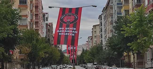 Çorum FK'nın  Bayrakları Caddeleri Süslüyor!