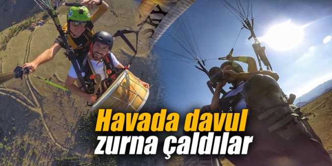 Çorum semalarında davul zurna çaldılar 