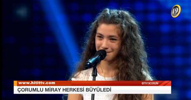 Çorumlu Miray'ın sesi Herkesi Büyüledi