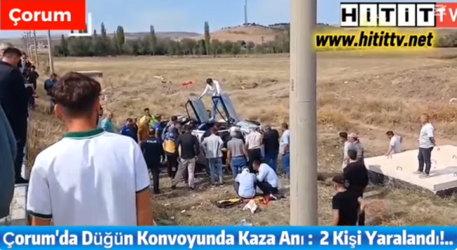 Düğün Konvoyundaki Otomobilin Tarlaya Uçtu!