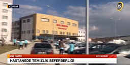 HASTANEDE  TEMİZLİK SEFERBERLİĞİ