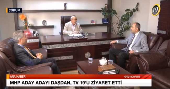 MHP A.Adayı Ercan Daşdan TV 19'u Ziyaret etti