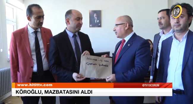 Mustafa Köroğlu Mazbatasını aldı