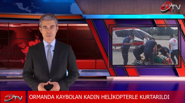 Ormanlık Alanda Mahsur Kalan Yaşlı Kadın Helikopterle Kurtarıldı!