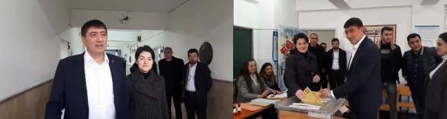 Özgür Kılıç eşi birlikte oylarını kullandı 