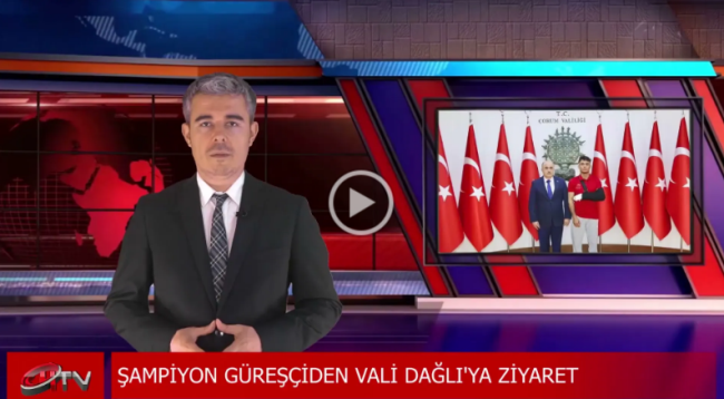 Şampiyon Güreşci İlbars Vali Dağlı'yı Ziyaret Etti!