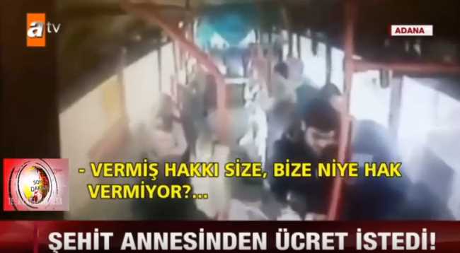 ŞOFÖR, ŞEHİT ANNESİNDEN ÜCRET İSTEDİ