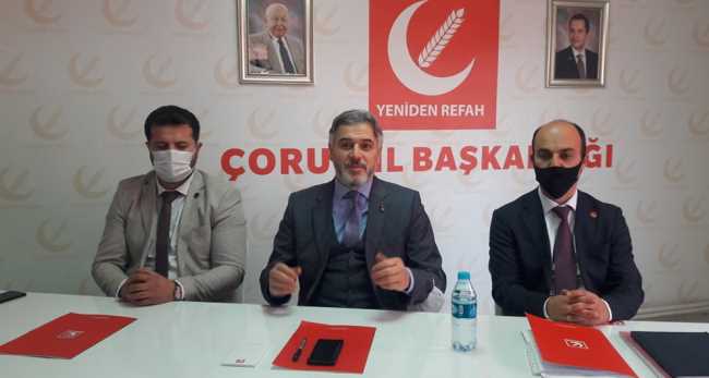 Y.Refah Partisi G.Bşkn Yard. Mehmet Altınöz'ün Basın toplantısı 