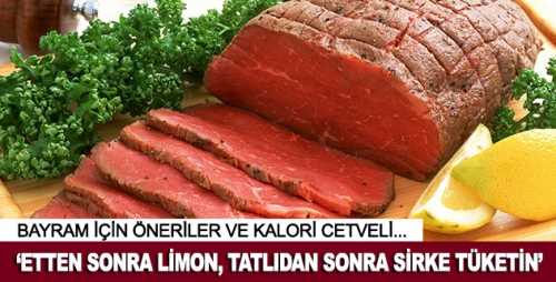 'Etten sonra limon, tatlıdan sonra sirke tüketin'