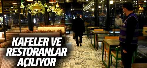 1 Haziran'da Kafe ve lokantalar açılıyor
