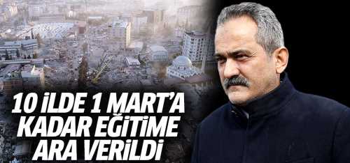 10 ilde 1 Mart'a kadar eğitime ara verildi