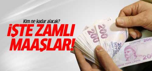 2018 memur ve emeklilerin zamlı maaş listesi!