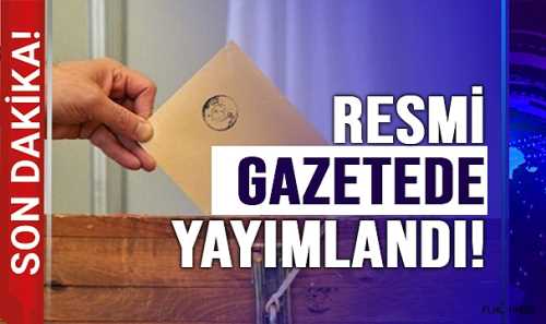 2024 Yerel seçim takvimi belli oldu