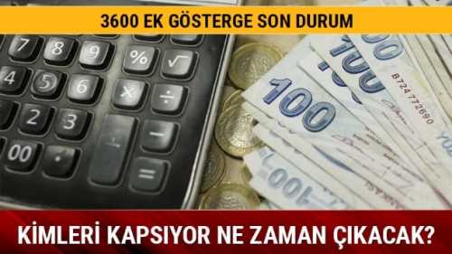3600 Ek gösterge kimleri kapsıyor 