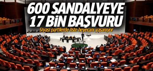 600 Vekillik  İçin 17 Bin Başvuru Oldu!
