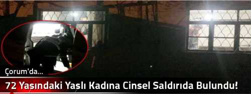 72 Yaşındaki Yaşlı Kadına Cinsel Saldırıda Bulundu!