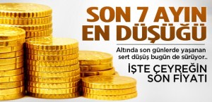 Piyasada da altın fiyatları geriliyor