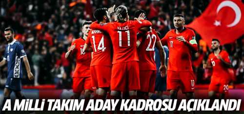 A Milli Takım aday kadrosu açıklandı