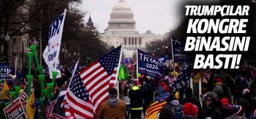 ABD'de Trump destekçileri Kongre'yi bastı