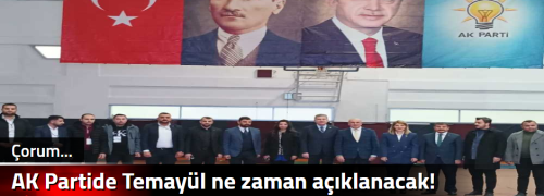 AK Partide Temayül ne zaman açıklanacak!