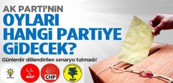 AK PARTİNİN KAÇAN OYLARI NEREYE GİDER
