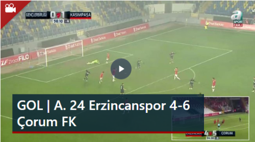 Anagold 24Erzincanspor - Ahlatçı Çorum FK Kupa maçı