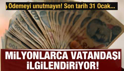 Aracı olanlar Son tarih 31 Ocak!