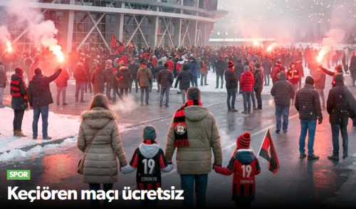 Arca Çorum FK- Keçiörengücü Maçı Çocuklara ve Ailelere Ücretsiz