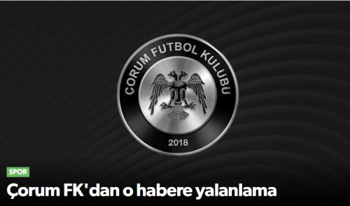 Arca Çorum FK'dan Prim İddiasına Yalanlama Geldi!
