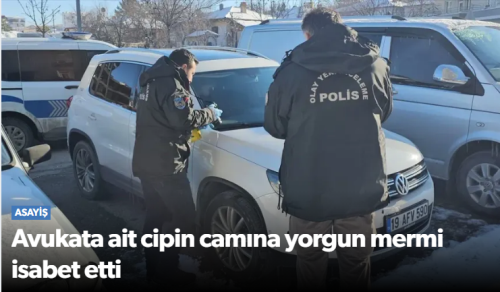 Avukata Ait Araca Yorgun Mermi İsabet Etti
