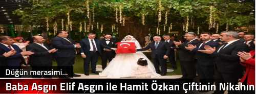 Baba Aşgın Elif Aşgın ile Emre Özkan Çiftinin Nikahını Kıydı