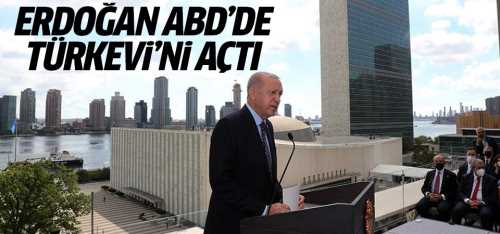 Başkan Erdoğan ABD'de Türkevi'ni açtı