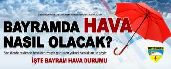 Bayramda Hava Nasıl Olacak? İşte Tahminler