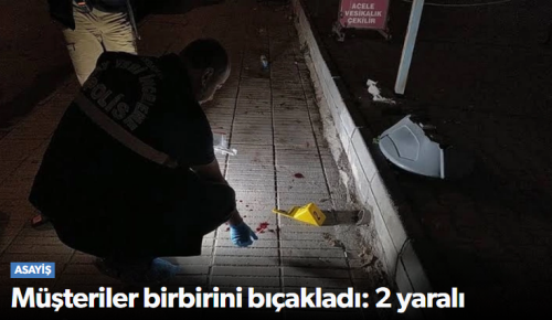 Berber dükkanında bıçaklı kavga!