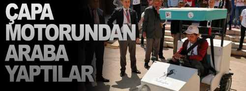 Çapa motorundan kendine araba yaptı