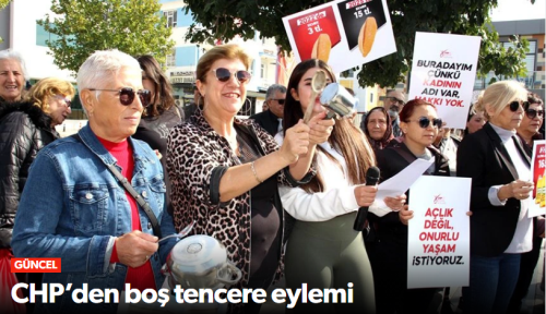 CHP Çorum İl Kadın Kolları Hükümeti Boş Tencerelerle Protesto Etti!
