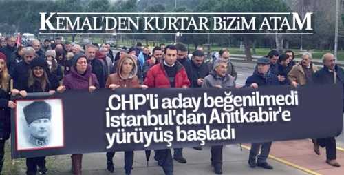 CHP Maltepe Örgütü Ankara'ya yürüyüşe geçti
