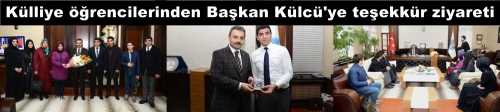 Çorum Belediyesi Prof. Dr. Hayrettin Karaman Külliyesi İHL.müdürleri ve öğrencileri Belediye Başkanı Muzaffer Külcü'ye teşekkür ziyaretinde bulundu