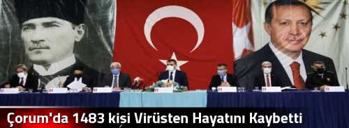 Çorum'da 1483 kişi Virüsten Hayatını Kaybetti