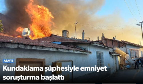 Çorum'da çıkan yangında 4'ü metruk 5 ev zarar gördü!